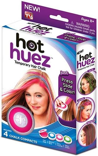2 Sets of HotHuez Hair Color Chalk As Seen On TV