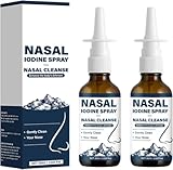 Spray nasal de yodo, limpieza nasal, refresca tus fosas nasales.,2pcs
