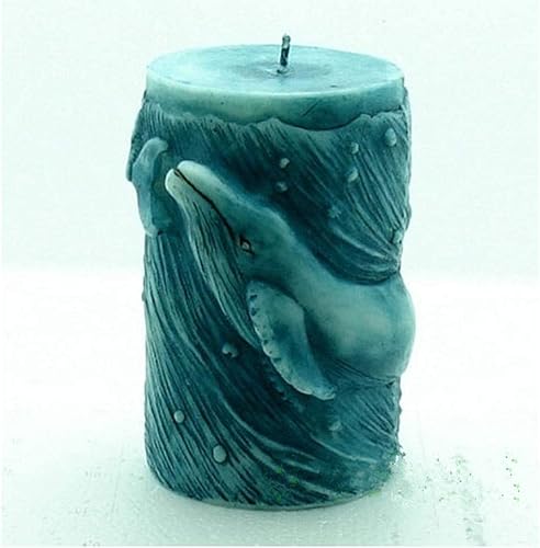 Miniatura 5 de Molde de silicona para velas decoradas con diseño de delfín, moldes de silicona 3D, molde de silicona animal para velas, resina, yeso, manualidades