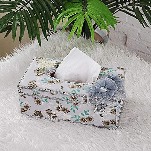Boundless® Pastoral Home Textile Paper Pumping Creative Living Room Storage Paper Box Lace High-end Wooden Tissue Box Design 3