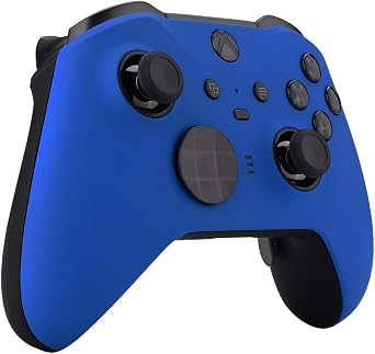 Soft Touch Blue UN-MODDED Custom Controller compatible with XBOX ONE ELITE Series 2