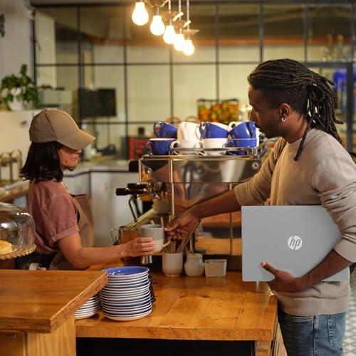 Image of HP Touchscreen 15.6 inch FHD Business Laptop Computer | 2026 Edition | AMD Ryzen 5 (Up to 4.3GHz) | 8GB DDR5 RAM, 512GB PCIe SSD | AI Copilot Key | Windows 11 with Office 365 for The Web • w /o Mouse