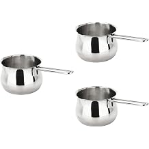 Cooking Pot, 2 Pcs Chocolate Milk Butter Melt Pan Sauce Pot Heating Pan Milk Pot Raclette Stainless Steel Stock Pot Chocolate Pot Butter Pot