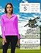 MoFiz Women's Long Sleeve Golf Polo Shirt 1/4 Zip UPF 50+ Sun Protection Quick Dry Lightweight Athletic Hiking Running Tops Purple XL