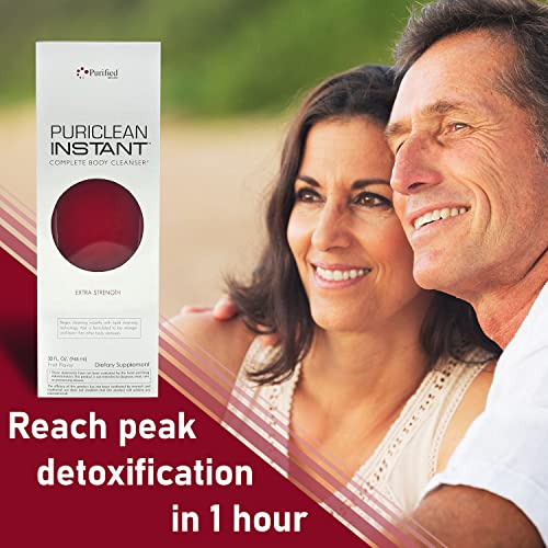 Puriclean Complete Body Cleanser Detox Drink (2 Pack, 32 Oz Each) - Herbal Cleansing Support - Fast Acting Instant Detox Drink & Cleansing Juice To Flush Out Toxins & Impurities - Fruit Punch Flavor #TOP4