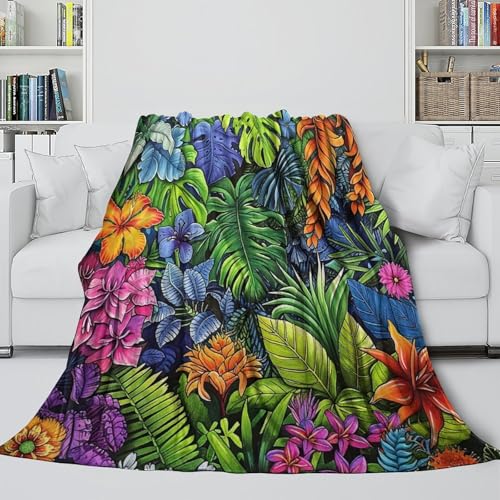 Plaid toutes saisons art jungle couverture microfibre premium - 6