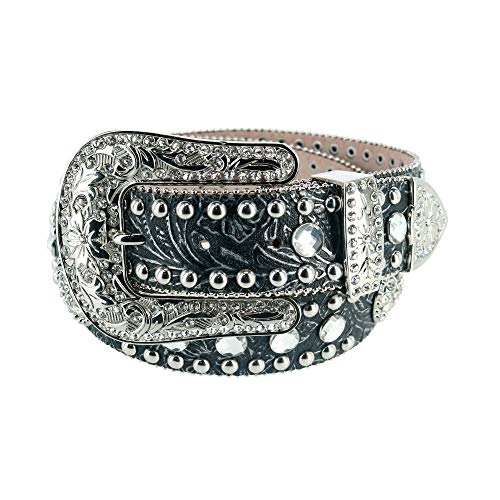 Ladies Leaf Pattern and Bling Belt