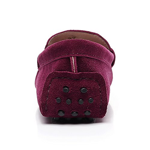 ANUFER Women's Classic Suede Penny Loafers Comfort Handmade Slipper Moccasins3