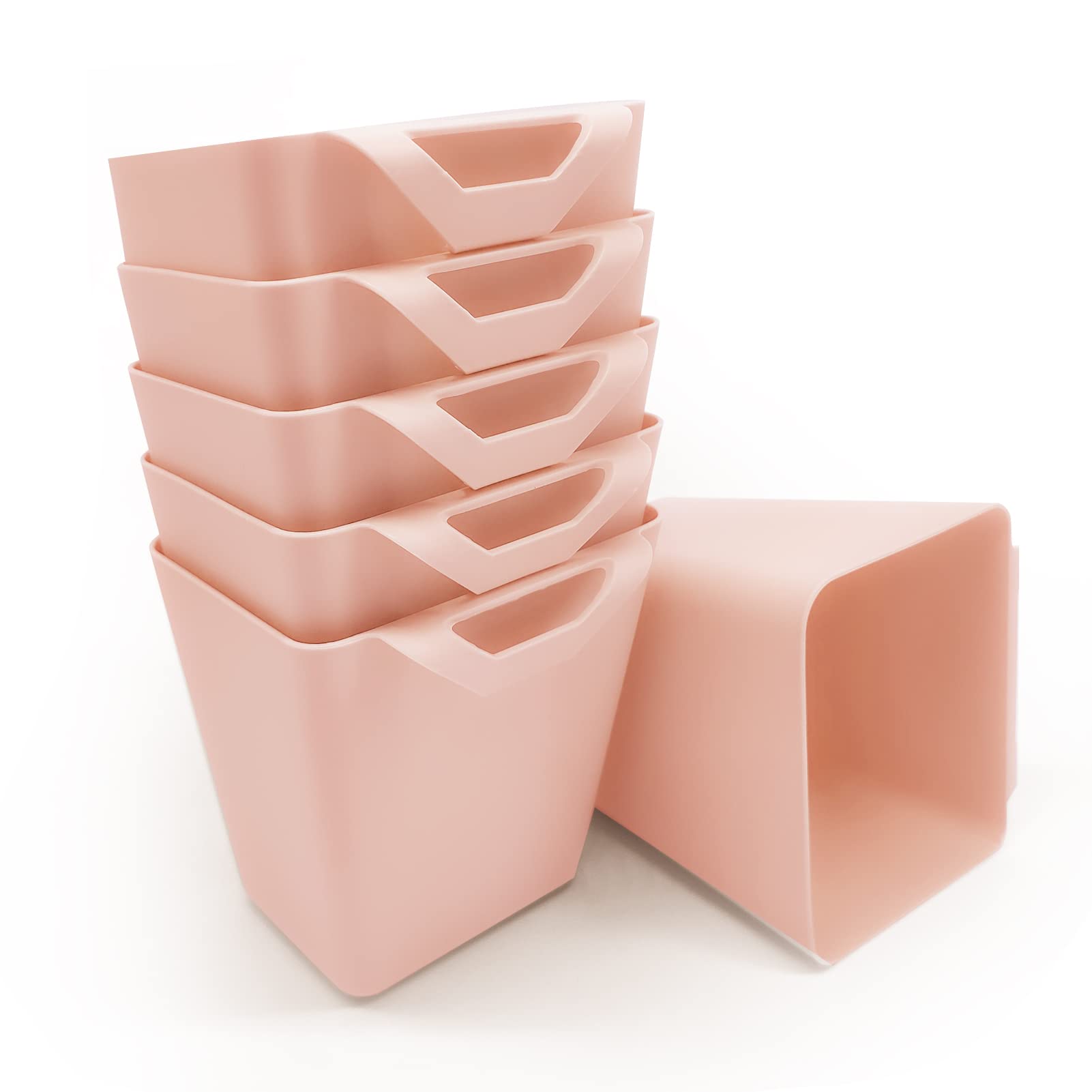 6 Pack Hanging Cup Holder Rolling Cart Organizer Accessories Trolley Basket Storage Hanging Bucket Hanging Container for Kids