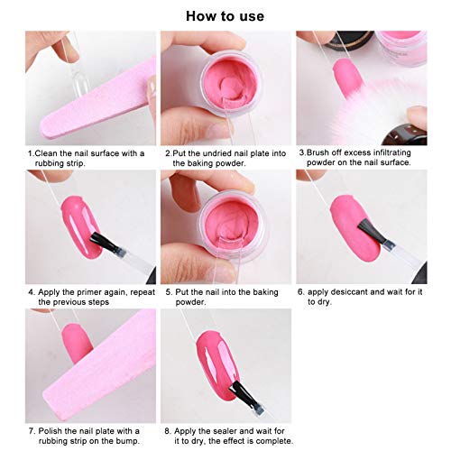 Ownest 10 Colors Luminous Dipping Nail Powder,Fluorescent Dip Powder Kit Shiny Nail Dip Nail Powder,for French Nail Manicure No Nail Lamp Needed