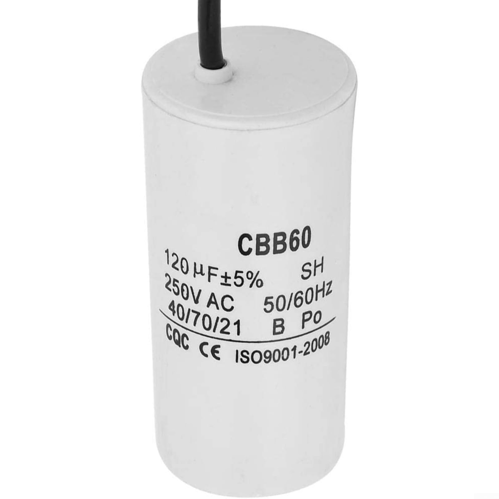 Condensateur de démarrage CBB60 avec câble 120µF haute tolérance pour générateur