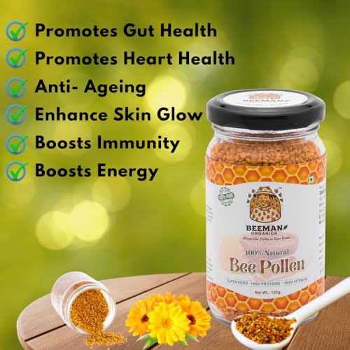 Image of Organic Bee Pollen 100% Pure & Raw | Natural Plant Based Protein | Rich in Minerals, Proteins, Vitamins and Anti-oxidants
