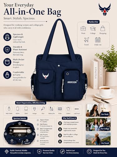 Image of ARMODA Double Pockets Glamour: Stylish Shoulder Bag for Ladies