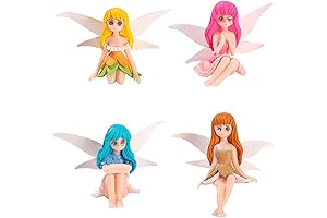 4PCS/Pack Miniature Flower Fairy Figurines for Fairy Garden Accessories