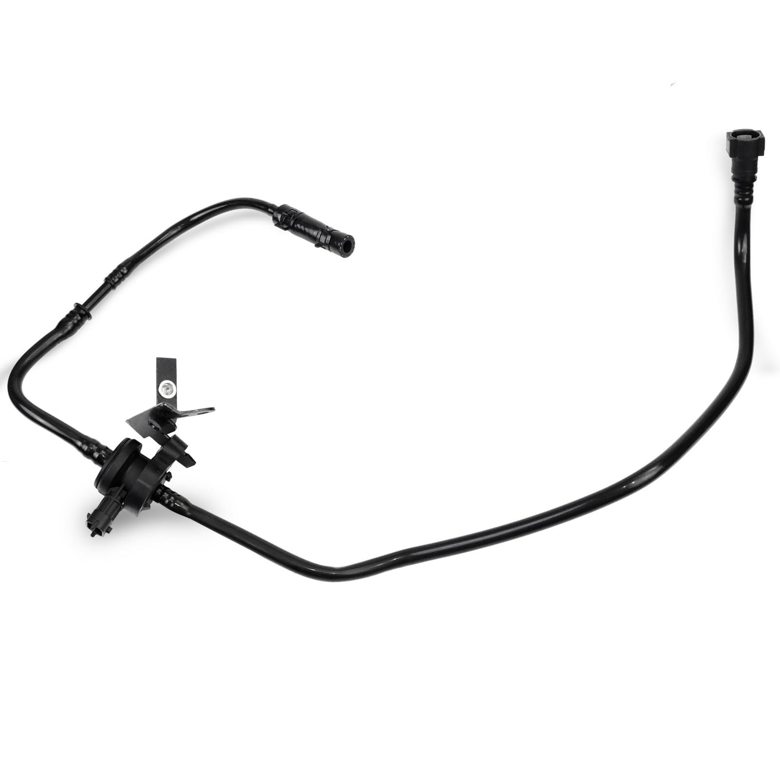 Htostar RacingFuel Tank Evaporative Emissions Vapor Canister Purge Valve Solenoid With VMV Hose Lines Compatible with Ford Fiesta 1.6L 2014-2019 Replacement D2BZ9C047F D2BZ-9C047-B Black