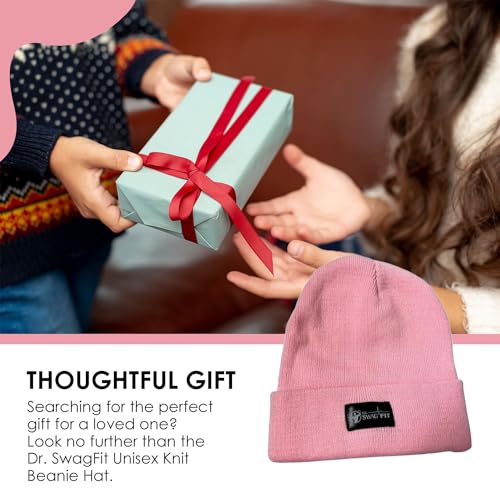 Unisex Knit Beanie Hat Winter Warm Fleece Lined Skull Cap for Men Women - Soft, Comfortable, Stretchy, Classic Style for Daily Wear Pink - Image 6
