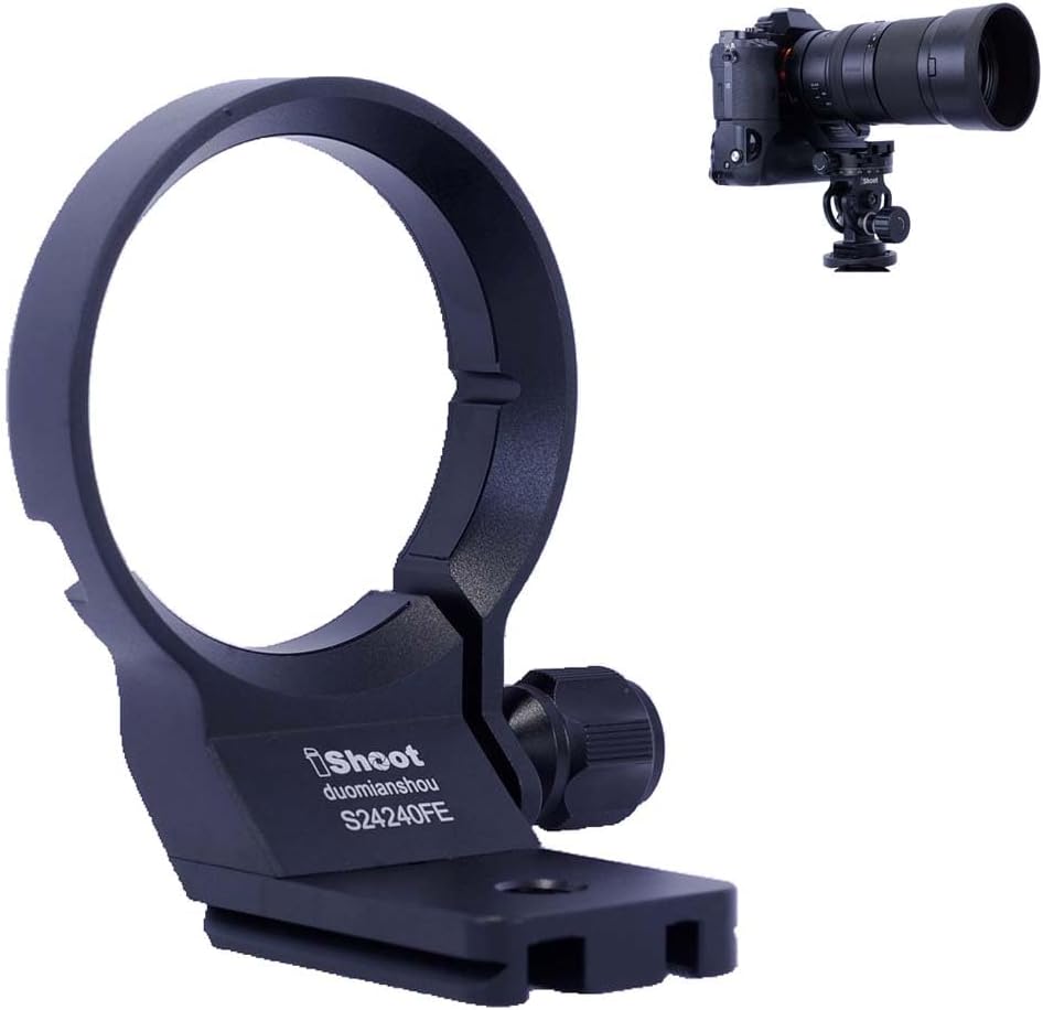 Lens Collar Tripod Mount Ring Compatible with Sony FE 100mm F2.8 Macro GM, 100mm F2.8 STF GM OSS, 24-240mm F3.5-6.3 OSS, 24-105mm F4 G OSS, 24-70mm F2.8 GM/F4 ZA OSS; 24mm F1.4 GM, 16-70mm F4 ZA OSS