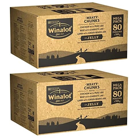 Winalot Dog Food Pouches Mixed in Jelly, 160 x 100 g (2 boxes) Cover