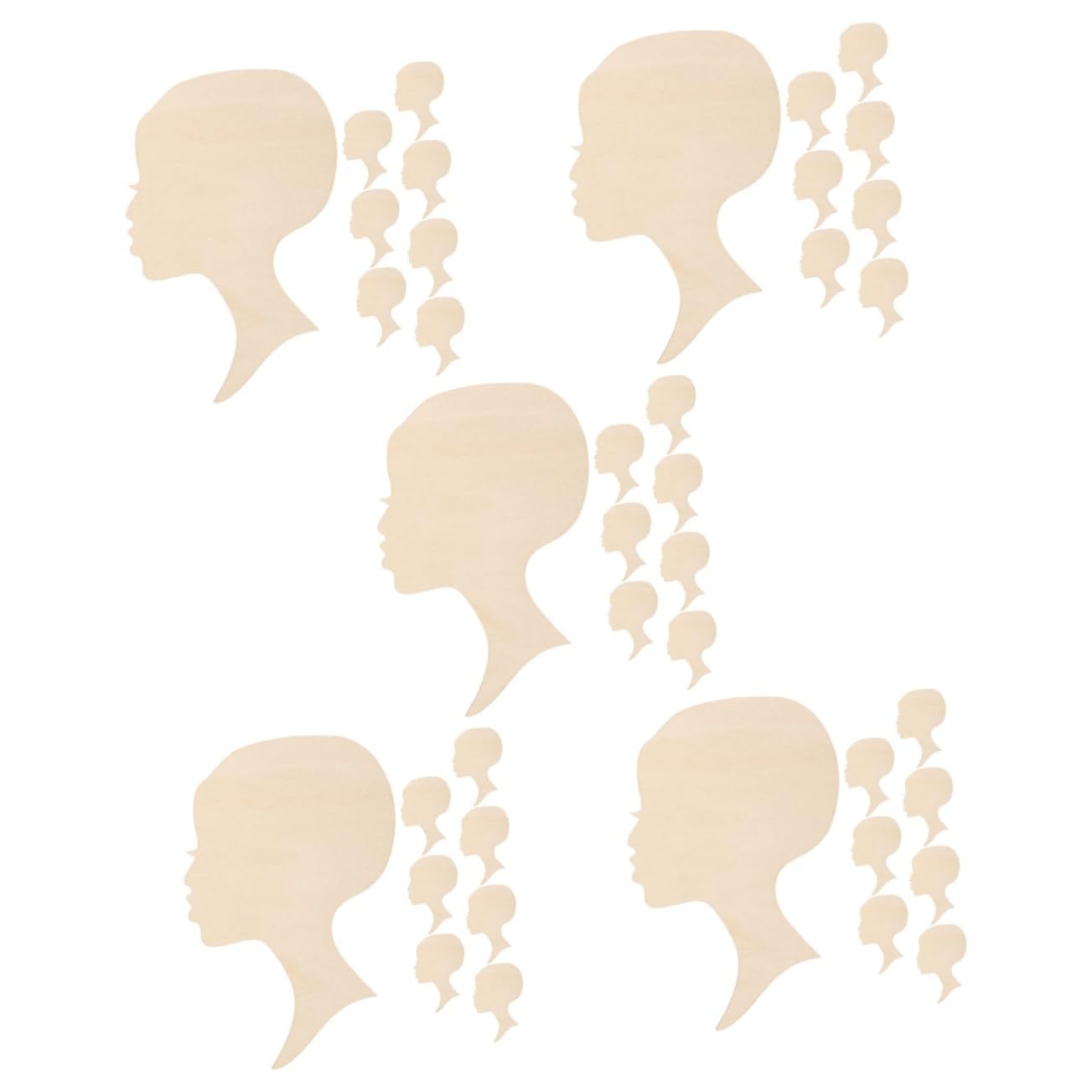 Modèles de silhouettes en bois lisse NUOBESTY pour ornements muraux et graffitis nets