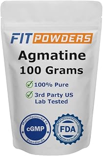 Agmatine Powder Sulfate 100 Grams (Multiple Sizes) Strength and Pump (Nitric Oxide) Pre Workout Supplement