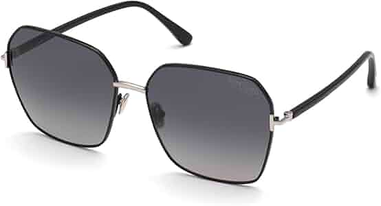Amazon.com: Tom Ford CLAUDIA-02 FT 0839 Shiny Black/Grey 62/16/140