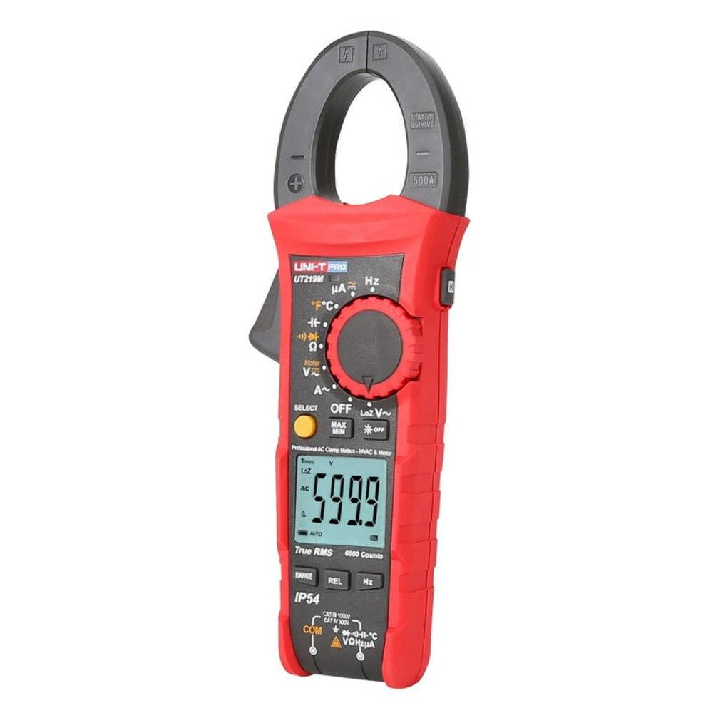 UNI-T UT219M Serie UT219 Professional Abrazadera Metro con IP65, 600A AC, 600 V AC/DC, 10Hz-10MHz, -40°C-1000° C/-40°F-1832° F
