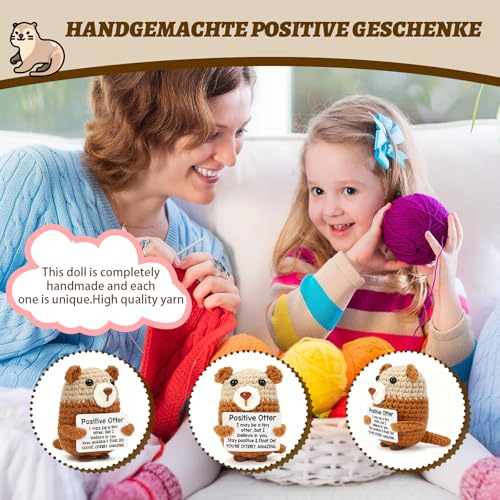 KRYMXAR Otter Kuscheltier, Positive Otter Geschenk, Süßes Plüschtier für Emotionale Unterstützung, Freunde und Familie, Dekoration für Zuhause und Büro