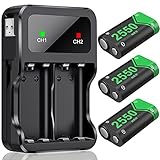 Akku für Xbox One/Series X&S Controller, 3 Stück 2550mAh Hoher Kapazität Wiederaufladbar Batterien, NI-MH Akku Kompatibel mit Xbox Series X&S/Xbox One S/Xbox One X/Xbox One Elite/Xbox One Controller