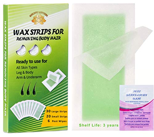 50 Wax Strips Hair Removal,Body Waxing Strips for Men, Women Hair Removal Wax for Armpit Lip Hand Toe,Depilatory Waxing Paper,At-Home Self Wax Kit,Leg Waxing Strip,Hair Paper Strips for Waxing