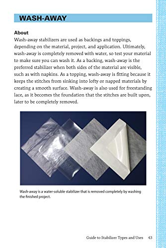 Pocket Guide to Stabilizers: Carry-Along Reference Guide (Landauer) 4x6 Sewing Reference for Tear-Away, Cut-Away, Wash-Away, Heat-Away, and Specialty Stabilizers; Choose the Right One for Each Project - Image 3
