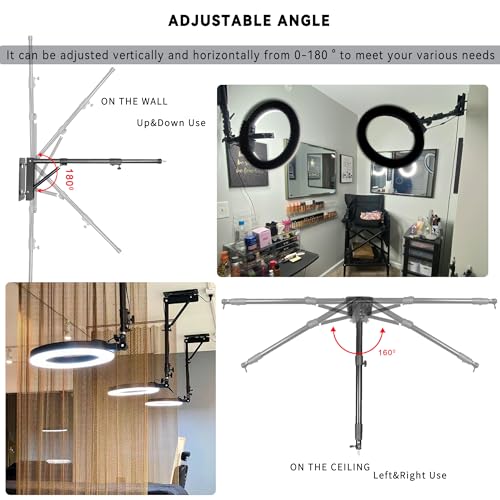 Image of 55W 18-inch Folding Ring Light (43.3 inch Wall Mount for Ring Light)