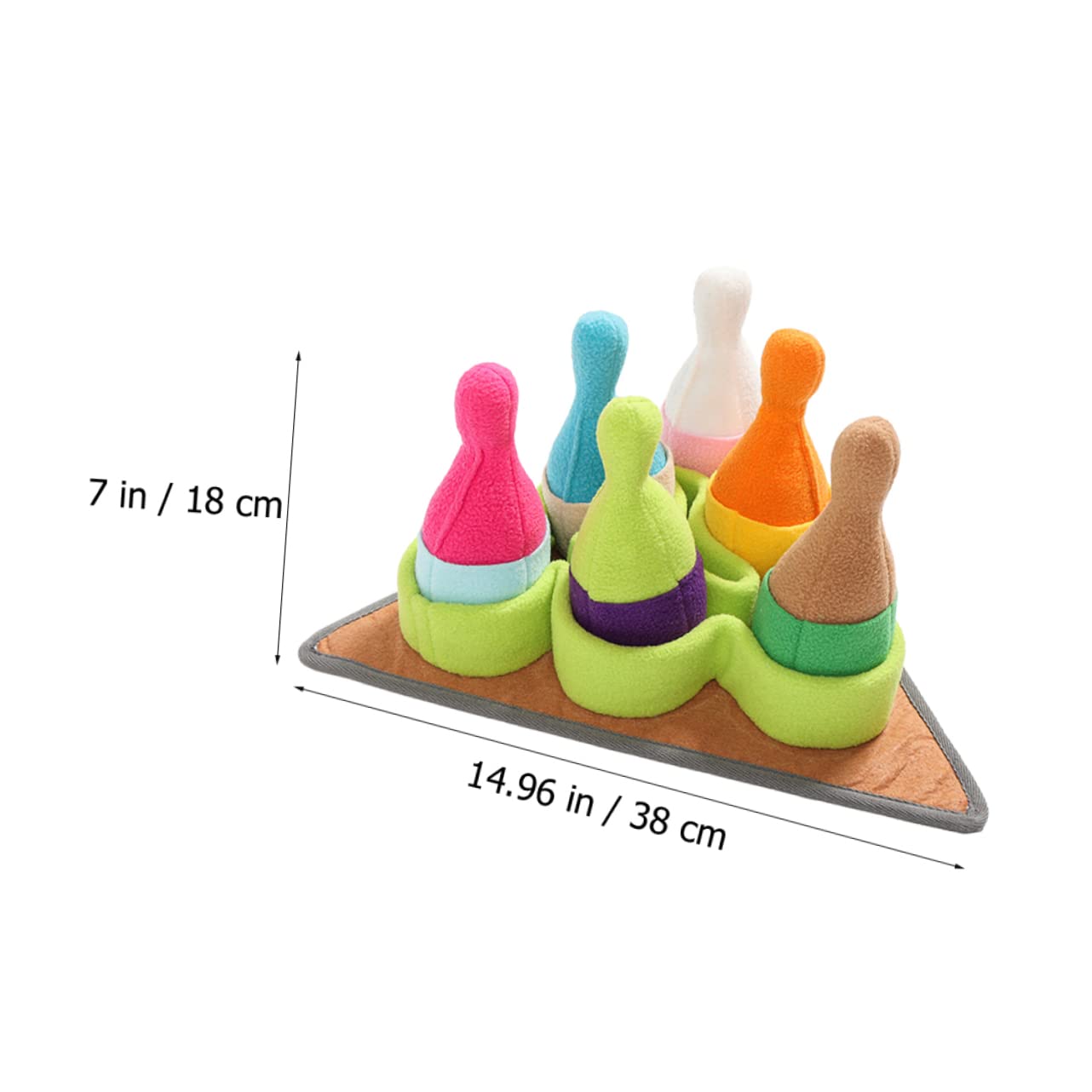 WOONEKY Tappeto Sensoriale in Pile Polare Resistente a Forma di Bowling Cane Giocattolo per Cani per Esercitare L'olfatto e Consumare Energia, per Cuccioli e Animali Domestici