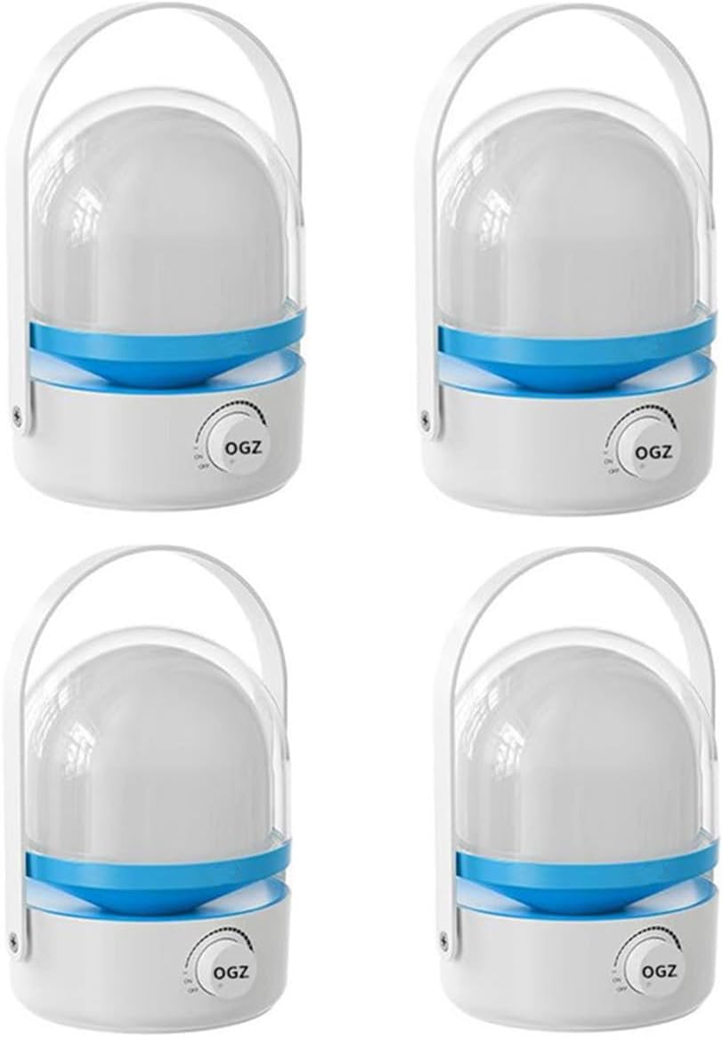 LED Lanterns for Power Outages 4Pack, Dimmable Rechargeable Battery Operated Lights, Portable Outdoor Camping Lights for Hiking Emergency Survival (White-4Pack)