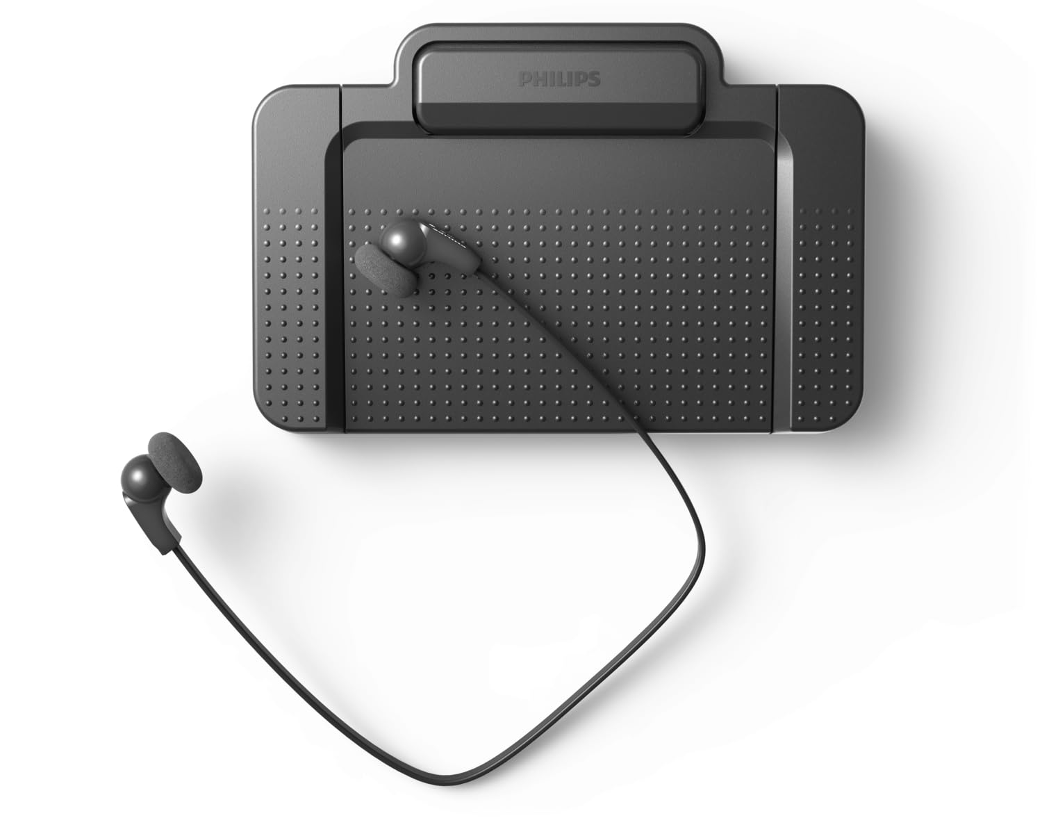 Philips LFH7177/06 Wiedergabe-Set, ergonomischer USB-Fußschalter ACC2330, Stereo-Unterkinn-Kopfhörer LFH0334, inkl. Software SpeechExec Basic Transcribe 2-Jahres-ABO