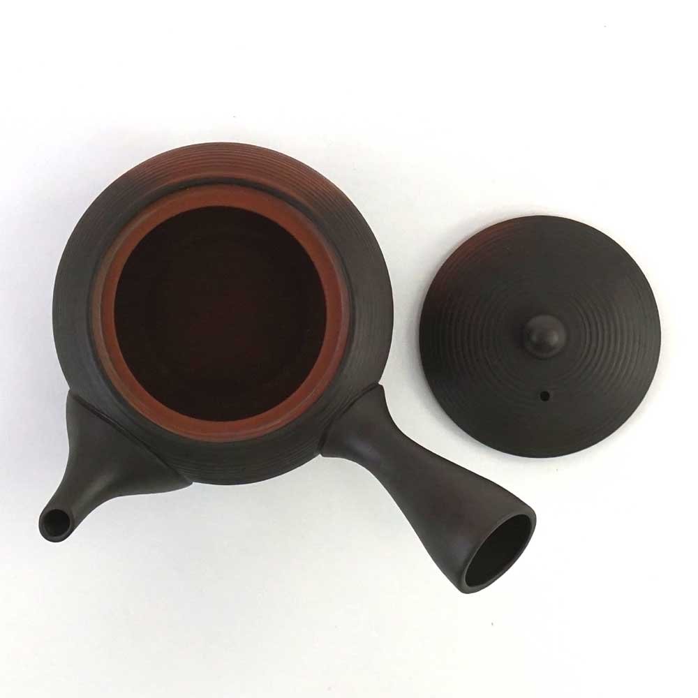 Yamakiikai Théière japonaise ronde en céramique Tokoname Kyusu 350 cc avec filtre intégré Y264 du Japon L161 M263