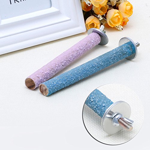 XEGZLH Bird Perch Parrot Standing Sticks for Paw Grinding Natural Wood Stand Cage Snuggle Toy for Small to Birds