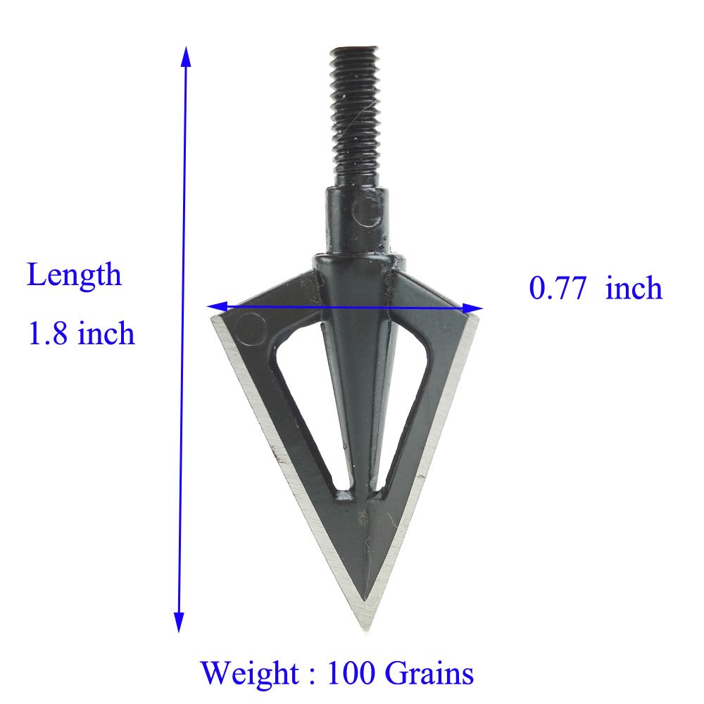 SHARROW 50-tlg. Bogenschießen Pfeilspitzen Set - 100 Grain Edelstahl Feldspitzen