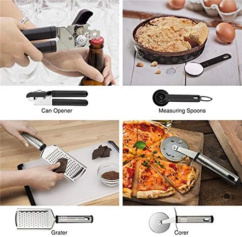 Miniatura 3 de Juego de utensilios de cocina clásicos de 40 piezas, utensilios de cocina de nailon y acero inoxidable, juego de espátulas antiadherentes, juego de