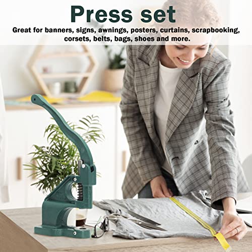 Kit machine à œillets avec matrices interchangeables et 1500 fixations métalliques - 6