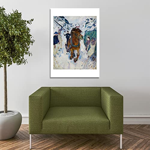 Affiche Munch Cheval au galop mat pour grand mur vide - 7