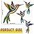 ZYP Metal Outdoor Wall Art Decor,3D Colorful Garden Birds Sculpture Outdoor Iron Hanging Decor Ornaments, Metal Hand-made Bird Wall Art Decorations for Fence Patio Balcony Living Room,Hummingbird