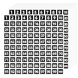 STARLIBOO 1 to 100 Consecutive Number Stickers, 0.4 inch Square Small Number Stickers Labels for Inventory, Storage, Organizing, Boxes, Bins, Toolbox, Locker (3000 Labels, Black)
