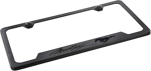 Miniatura 4 de License Frame Inc. Ford Mustang Marco de matrícula de metal estilo oscurecido, 2 agujeros