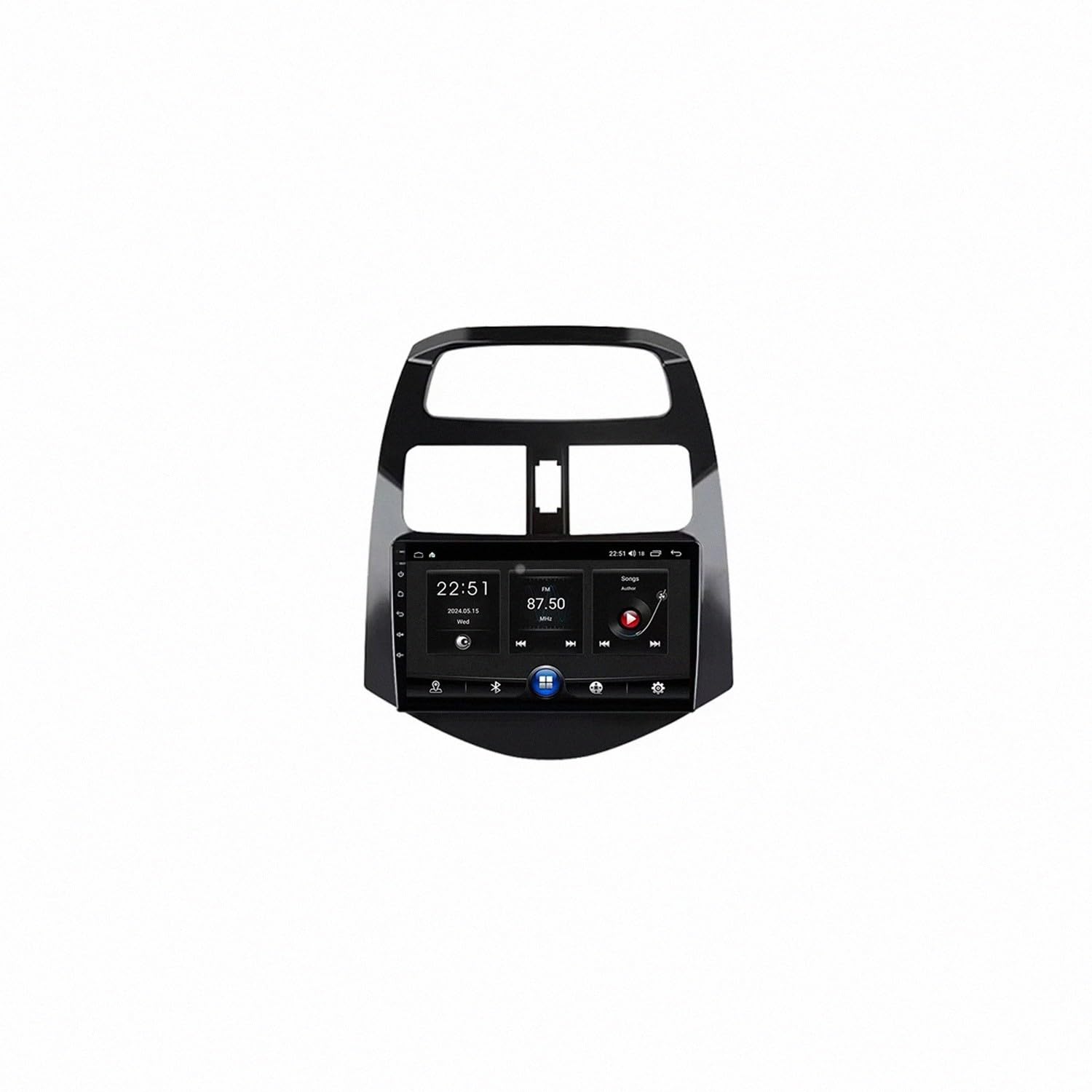 Wyświetlacz Carplay dla Chevrolet Spark Beat Matiz Creative 2009-2016 Z Bluetooth, Fm, Aux, Nawigacją Mapową Oraz Asystentem Głosowym Siri; Obsługa Aux/Airplay/Fm, 8 Rdzeń 8G+256G