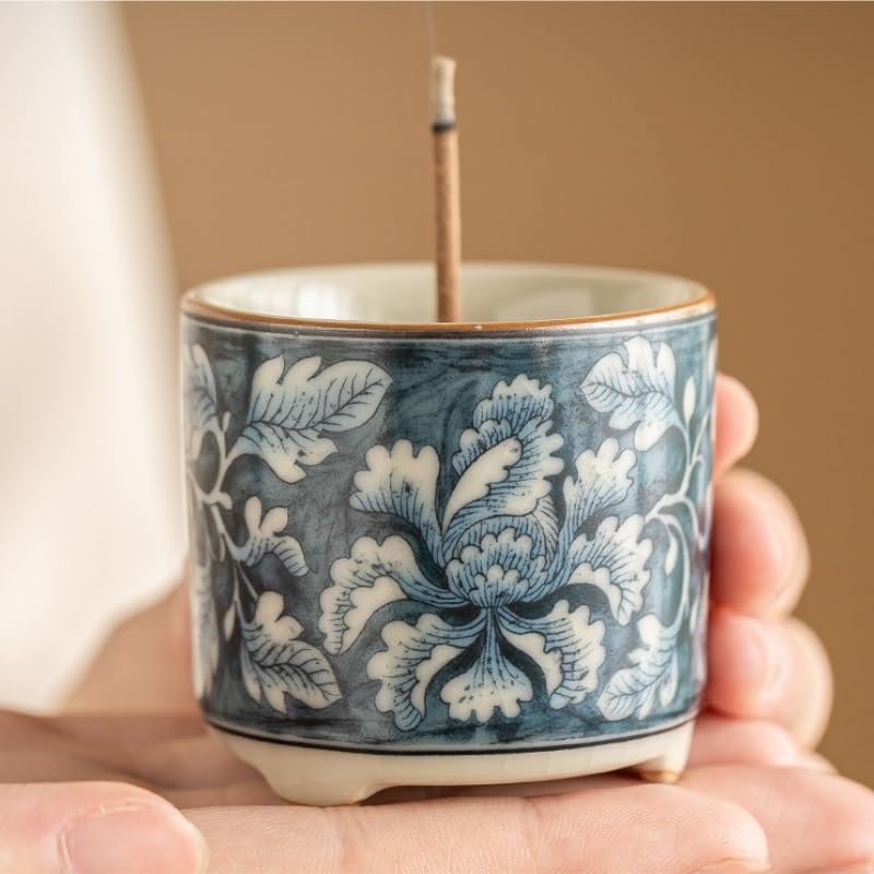 Incense Holder Chinese Style Ceramic Incense Burner Indoor Incense Holder Retro Incense Holder Portable Incense Burner Incense Cone Holder