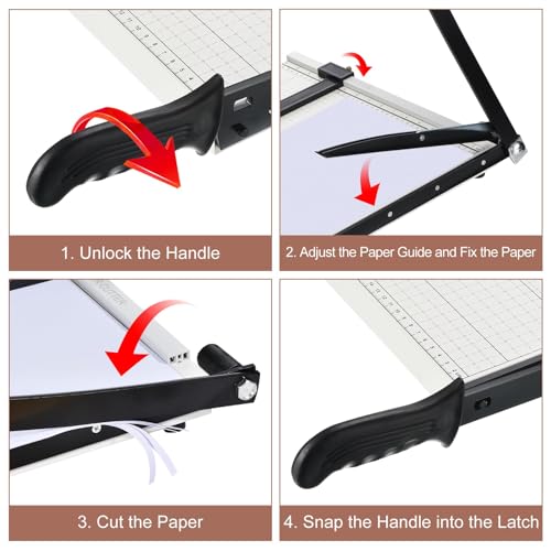 Guilhotina Base Aço 30 Cm Papel A4 Trava 10 Folhas Cortador De Papel Manual De Aço De Cortador De Pa