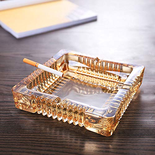 Cigaretthållare Kristallglas Cigarett Askfat Amber Cigarr Askfat Desktop Rökning Askfat Hållare Fyrkantig beautiful scenery