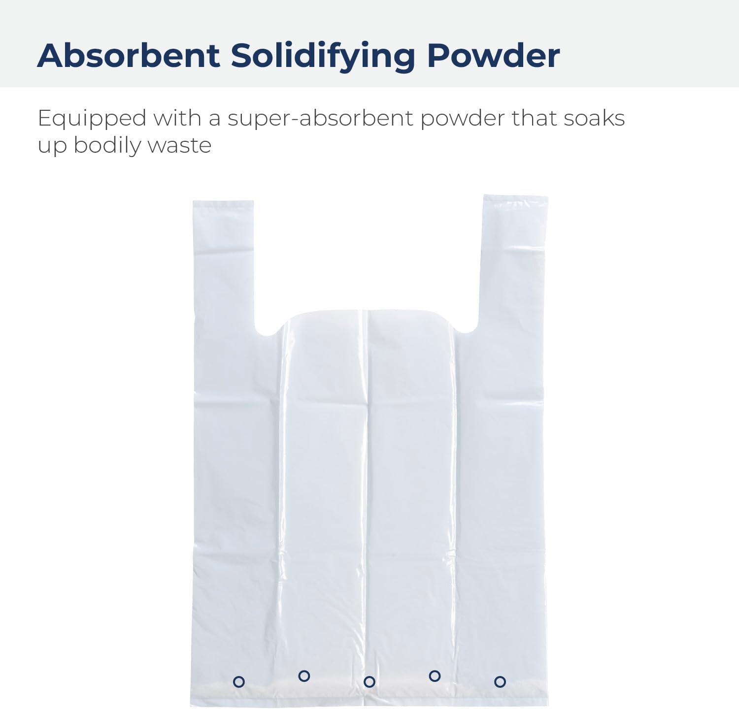 Drive Medical Commode Pail Liner, White - 42 Liners (6 Boxes of 7 Liners)
