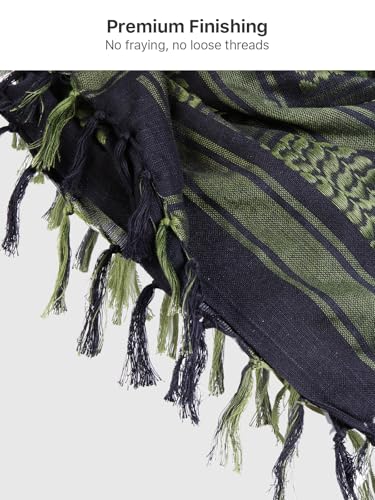 Image of FREE SOLDIER 100% Cotton Scarf Military Shemagh Tactical Desert Keffiyeh Head Neck Scarf Arab Wrap with Tassel 43x43 inches