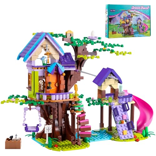 MOGZZi Set de Construcción Casa del Árbol 791 Piezas con LED, Casa de la Amistad con Flores, Regalo Educativo Stem para Niños y Niñas 8–15+ Años